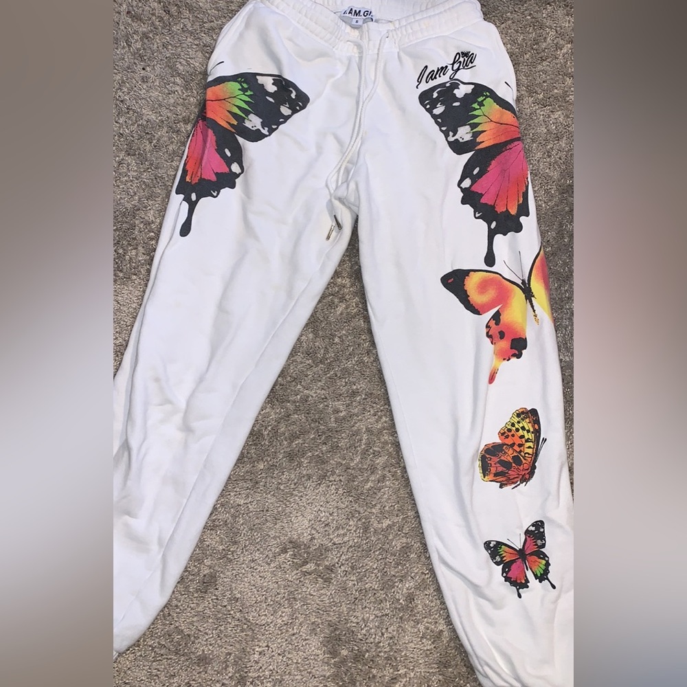 IAMGIA white butterfly sweatpants
